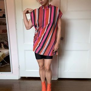 Zara striped mini dress tunic top